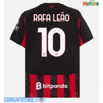 Camisa de time de futebol AC Milan Rafael Leao #10 Replicas 1º Equipamento 2025-26 Manga Curta